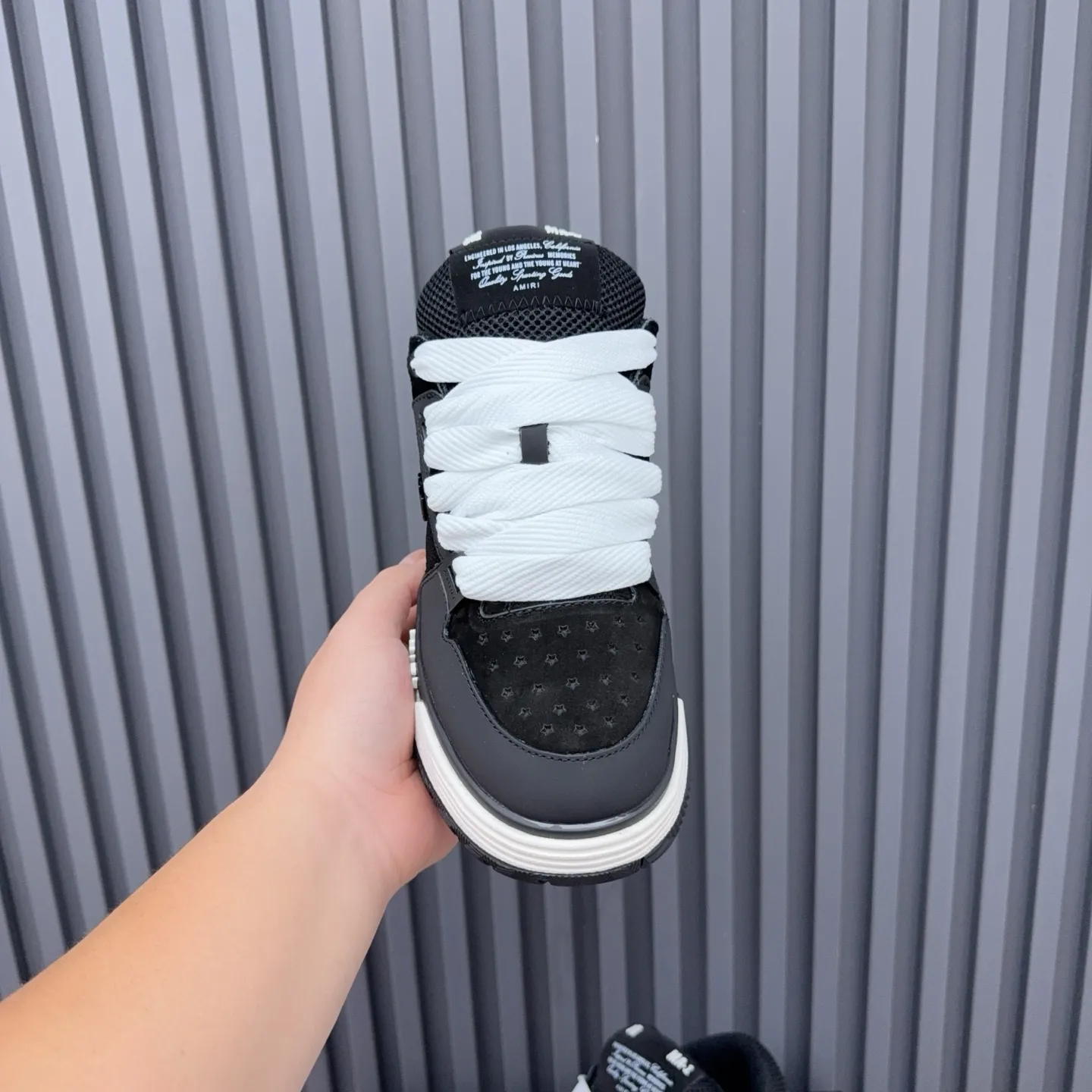 Men's shoes 💰660💰 AMIRI AMIRI trendy brand hot sale 🔥 Available all year round, couples 💑 Official website synchronization Imported fabrics 1⃣️ vs 1⃣️ replica, original factory special original sole, 35-45 (45. non-refundable)